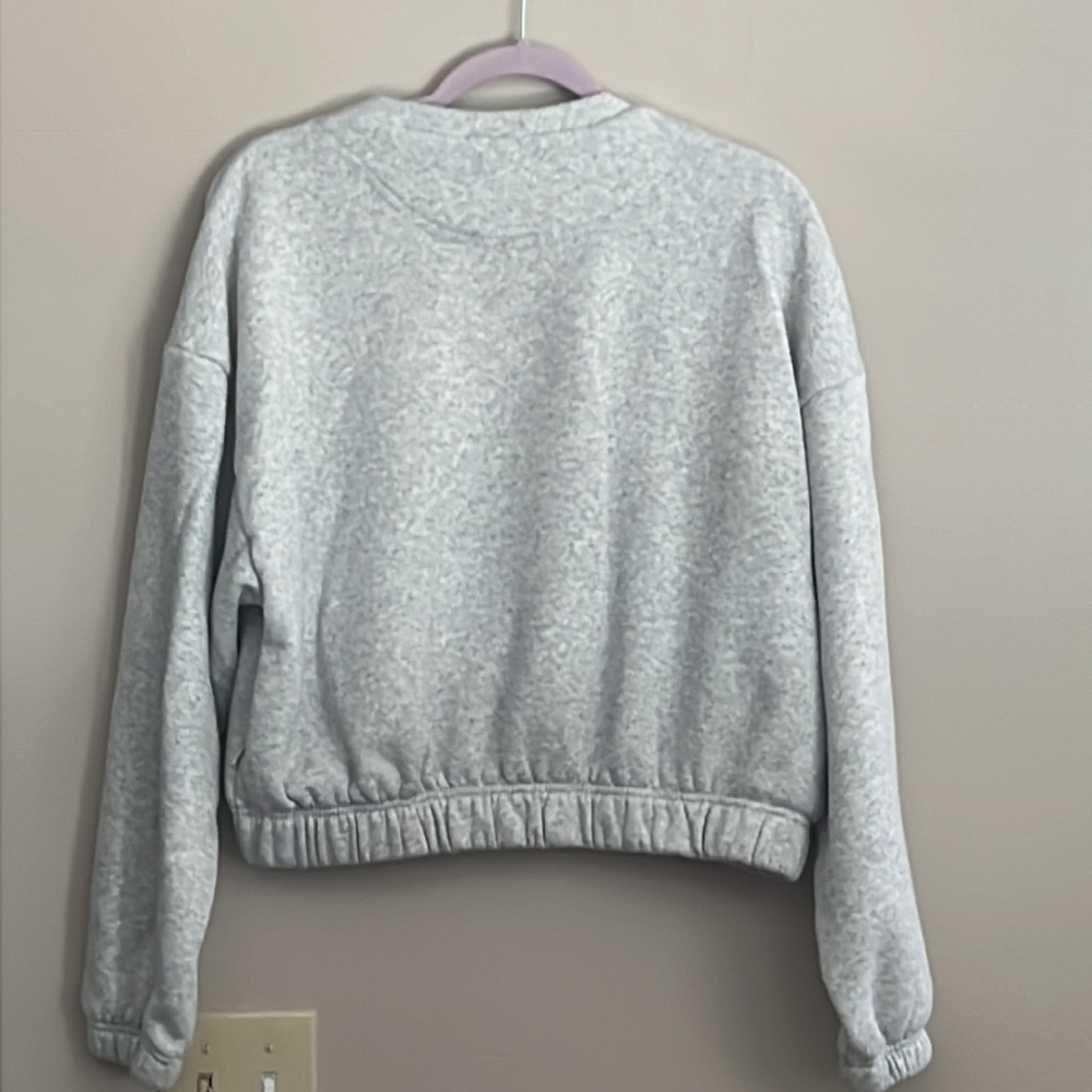 ADIDAS Made With Nature Midriff Sweatshirt Pullover Long Sleeve Elastic Bottom - Picture 2 of 6